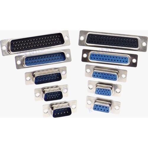 DB9 DB15 DB25 DB37 DB50 Hole/Pin Female/Male/Cover Welded Connector RS232 serial port socket DB D-SUB adapter 9/15/25/37/50 pin