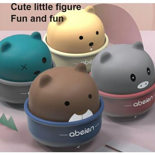 Kids Toys Spring Clockwork Toy Mini Pull Back Jumping Cartoon Cute Cup Pet Wind Up Kids Toy For Children Gift