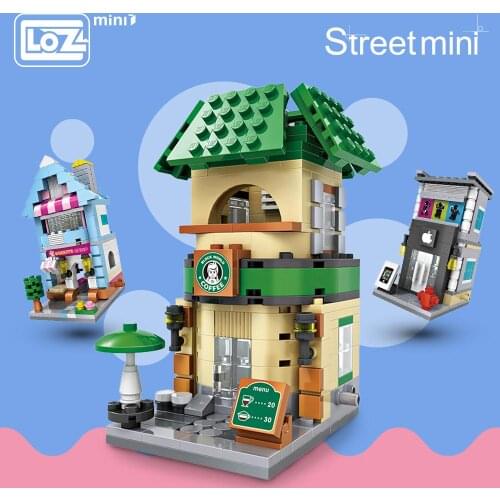 LOZ Mini Blocks City Mini Street Building Block Enlighten Bricks Architecture Educational Toys for Children House Toys & Hobbies