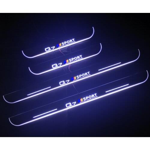 For Audi A3 A4 B6 B7 B8 B9 A5 A6 C7 C8 A7 Q3 Q5 Q7 TT Dynamic Led Door Sill Scuff Plate Threshold Pedal Door Lights Car Sticker