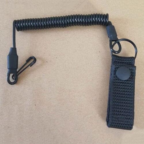 Elastic Lanyard Rope Safety Strap Gun Rope Key Ring Chain Flashlight Hunting Accessories Tactical Anti-lost Military