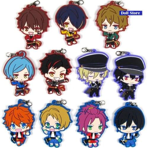 Ensemble Stars New Original Japanese anime figurerubber Silicone sweet smell mobile phone charms keychain strap D179