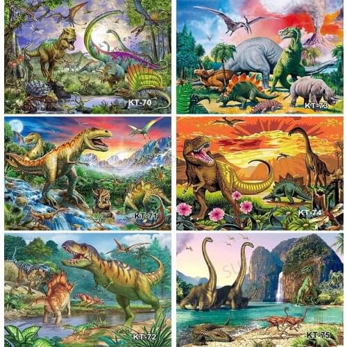 Jurassic Park Theme Photography Background Dinosaur Oil Painting Backdrop Baby Birthday Baby Shower Photo Wallpaper Photo Studio