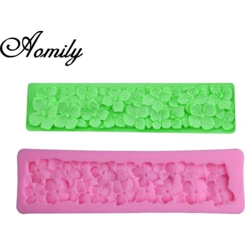 Aomily Clover Flower Skirt Cake Mold Wedding Cake Silicone Fondant Mold Mousse Brim Decor Sugarcraft Icing Mat Pad Pastry Baking