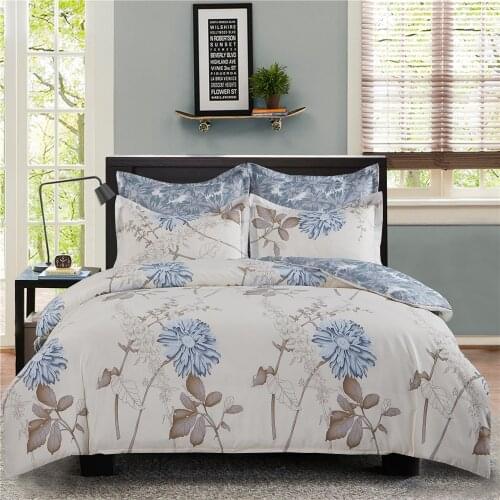 Flowers Pattern Home Duvet Cover And Pillowcase For Bedroom Fashion Modern Floral Bedding Set Luxury 2/3pc Quilt Cover Queen