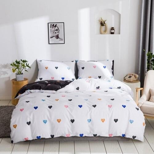 Graffiti Heart Bedding Set Cover Sets 220X240 Nordic Soft Single Double Queen Cover (No Sheets) Polyester
