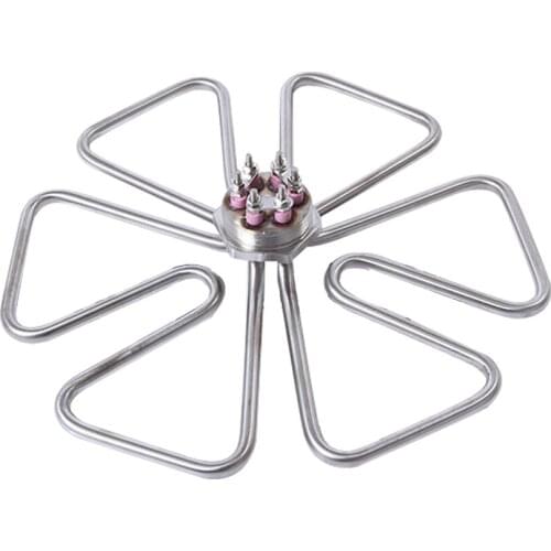 Torx-shape DN50 heating elements for soup bucket pot,cinquefoil type 2" thread electric heat tube for cooker