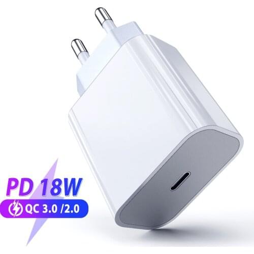 PD Charger 18w usb c Fast Charging USB Type C For Huawei iPhone 12 Pro X Quick Charge QC3.0 Power Adapter