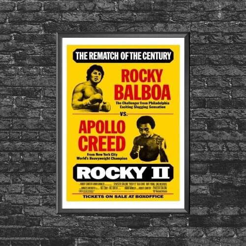 Rocky 2 Movie Poster Canvas Art Print Wall Painting Home Decoration (No Frame)