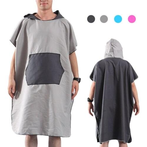 Wetsuit Change Dresses Robe Microfiber Cloak Swimming Pool Hooded Bath Towel Quick-drying Towel Outdoor Beach Surf Absorbent