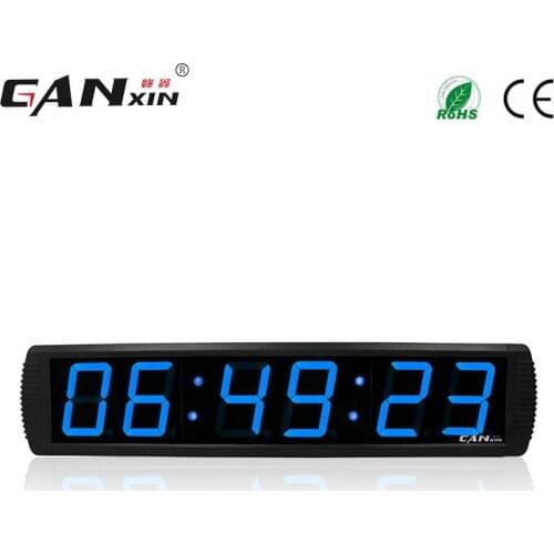 [Ganxin] 4 Inch 6 Digital Led Wall Clock Remote Control Large Temperature Calendar Display Support Countdown Stopwatch