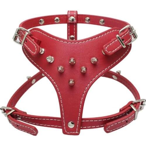 Spiked Dog Breast Band Explosion-Proof PU Pet Vest Walking Running Outdoor Dogs Harness Collar For Dogs Leather Dog Products