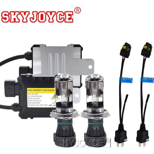 SKYJOYCE DC 55W HID H4 High Low Beam Car Light Bulb 3000K 4300K 8000K 6000K H4-3 Bixenon HID Headlight Conversion Ballast Kit