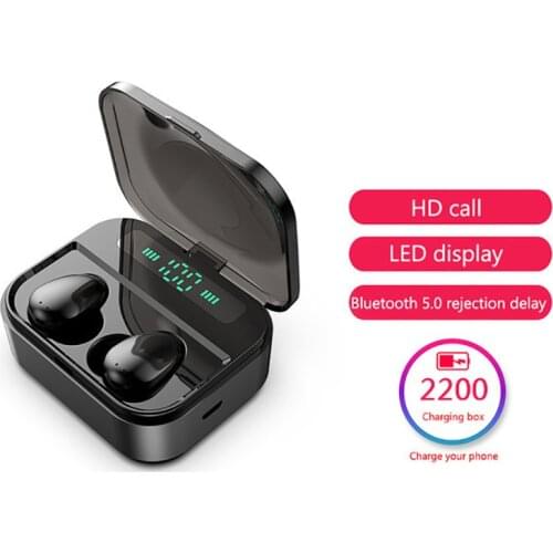 TWS Bluetooth earphone V5.0 X7 wireless earphone LED digital stereo motion waterproof noise reduction touch earphone