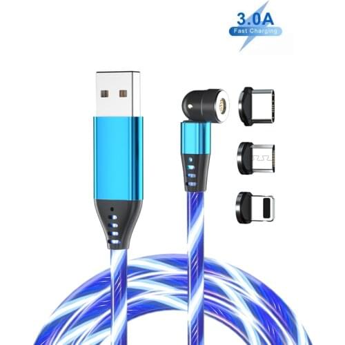Fast Charging USB TYPE-C Cable For Sony Xperia L1 Luminous Magnet Cable For Sony Xperia L2 data Cable Magnetic Charger