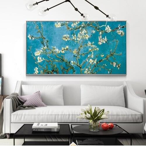 Van Gogh Almond Blossom Flowers Canvas Art Paintings On The Wall Posters And Prints Impressionist Canvas Prints For Living Room