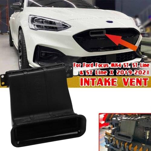 Air Inlet Tuyere, for Ford Focus MK4 2019 2020 Hatchback 4D Sedan 5D Front Bumper Air Intake Big Mouth, Glossy Black