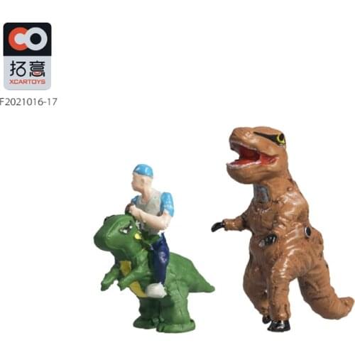 XCARTOYS 1/64 Amusement park inflatable dinosaur Miniature photography sandtable props resin figure