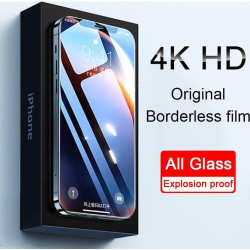 For iPhone 11 12 Pro Max Full Cover HD Transparent Screen Protective Tempered Glass On iPhone 6 7 8 X XR XS Max Curved Edge Film