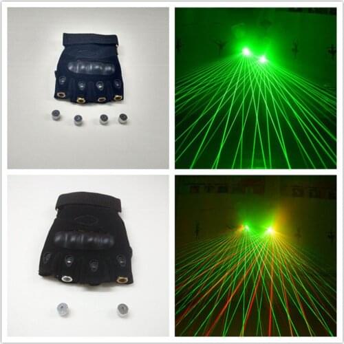 2 in 1 Green Laser Glove Red Laser Gloves for Night Club Laser Dance Performance Props, Laser Tools Set
