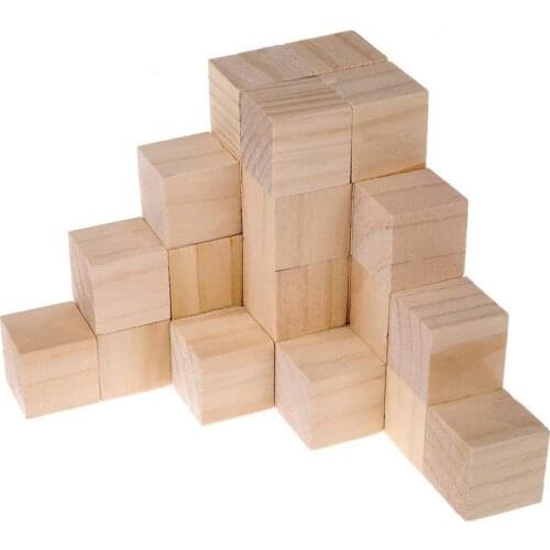 1 Set Kids Baby Blocks Natural Color Wooden Cube Jenga Blocks Skill Stack Grown Up Toys Tower Collapses Games Gifts for Kids