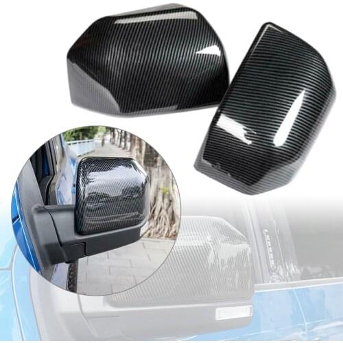 2pc Car Side Rearview Mirror ABS Cover Trim For Ford F-150 F 105 Carbon Fiber Style Rear View Mirrors Covers 2015-2017 2018 2019