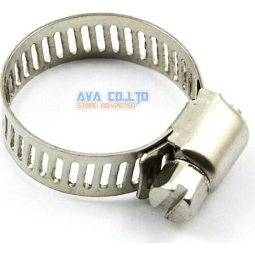 20 Pieces 13-23mm Stainless Steel Hose Clamp Worm Gear Hose Pipe Fitting Clamp