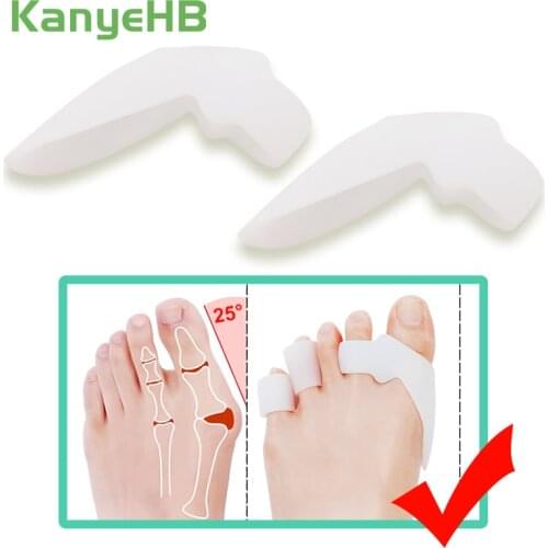 4pcs/2pairs Silicone Big Toe Separator Bunion Adjuster Hallux Valgus Toe Straightener Corrector Foot Fingers Pedicure Feet Tool