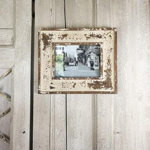5×7 handmade wooden shabby vintage white photo frame