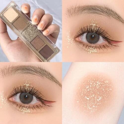 5 Colors Eyeshadow Palette Beauty Makeup Matte Shimmers Glitter Eye Shadow Cosmetic Eye Makeup Eyeshadow Palette Cosmetics