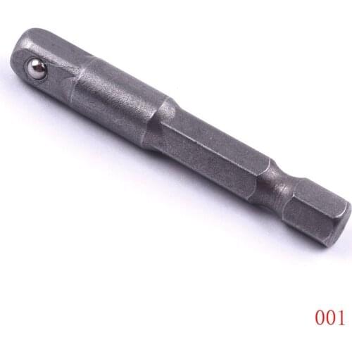 New 6Pcs/set Socket Adapter Bits Hex Drill Nut Driver Shank 1/4" 3/8" 1/2" Connecting Rod Head Extension Drill Bits Wrench Bar