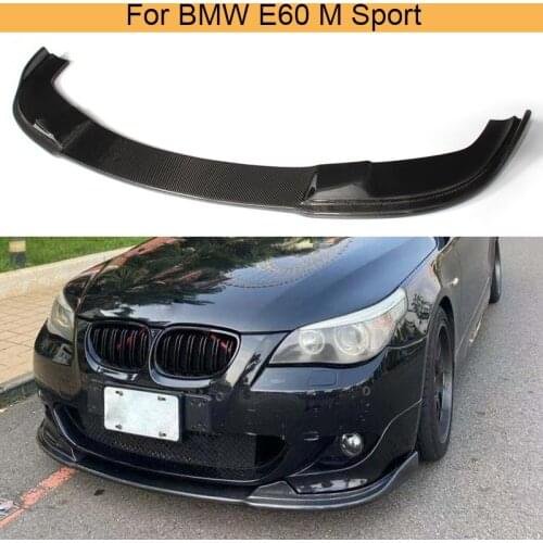 Carbon fiber Car Front Bumper Lip Spoiler for BMW 5 Series E60 520i 525i 530i M Sport Sedan 4-Door 2004-2010