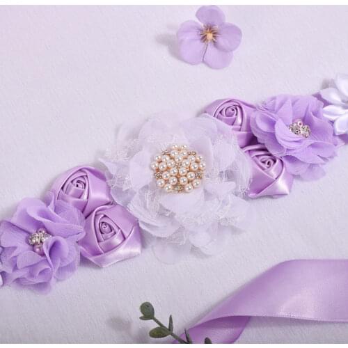 Maternity Sash Women Fashion Flower Sash Pregnancy Belly Belt Photo Props Gift Baby Shower Party Ribbon Sash