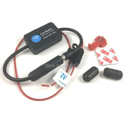 Free Shipping 10pcs 80~108MHz 25-30dbi ANT-208 Car Antenna Radio FM Signal Amp Amplifier Booster