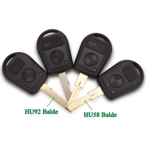 Bilchave 2/3 Buttons Remote Car Key Shell For BMW E31 E32 E34 E36 E38 E39 E46 E46 E90 Z3 Z4 Uncut Key Blade