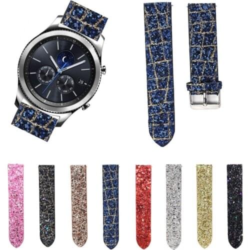 22mm Bling Shiny Glitter Christmas Bracelet for Samsung Gear S3 Band for Gear S3 Classic R770 S3 Frontier R760 Strap with Pins