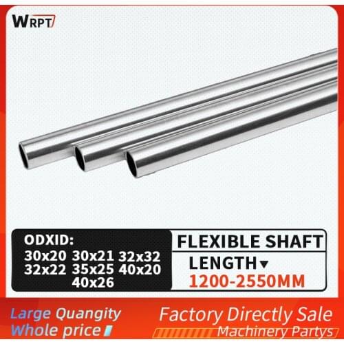 2PCS 30MM/32MM/35MM/40MM cylindrical hollow optical axis linear chrome-plated flexible shaft guide rail, L = 1200mm-2500mm