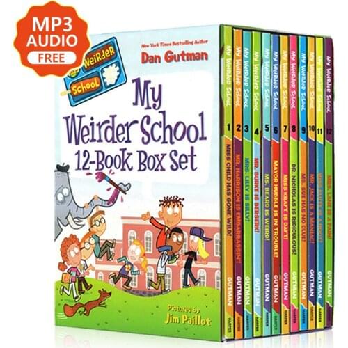 Dan Gutman My Weirder School 12-Book Box Set Learning English Story Picture Books Children Kids Books Campus theme story