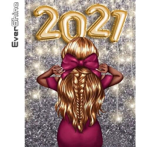 Evershine New Arrival Diamond Painting Portrait 5D Diamond Embroidery Girl Full Square Mosaic Cross Stitch 2021 Year Home Decor