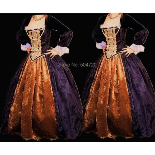 Tailored!Classical Theatre TV Duchess Queen 17th Medieval Renaissance Gown Era Halloween Retro Cosplay dress all size HL-532