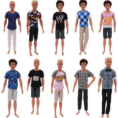 Mixing Boy Doll Suit Clothes Casual Handsome Clothes Pants For Barbies Doll Boyfriend Ken Doll Childrens Gifts