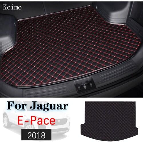 Leather Car Trunk Mat For Jaguar E-Pace 2018 Cargo Liner Carpet Interior Parts Accessories Cover