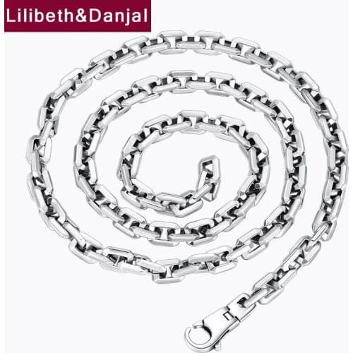 Too Corner Smooth Chain Necklace Pendant Pure 925 Sterling Silver Vintage Fashion Fine Jewelry Women Men 2021 Free Shipping N13