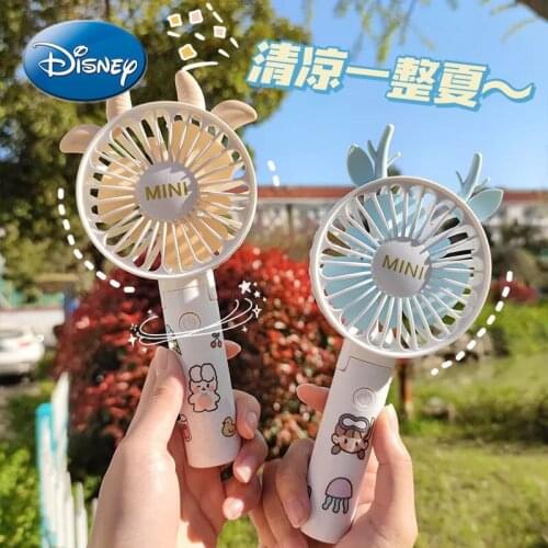 Disney Handheld Usb Small Fan Mini Portable Portable Charging Student Dormitory Silent Office Small Electric Fan