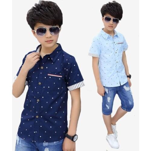 MINISED Boys' Short Sleeve Shirts