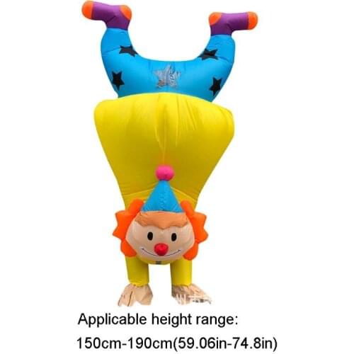 Handstand Clown Inflatable Costume Adult Funny Blowup Outfit Cosplay Party Dress 2020 Hot Sale