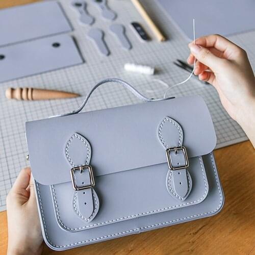 2020 new mini single shoulder messenger bag hand-sewn diy material bag leather craft tool set sewing accessories handmade gift