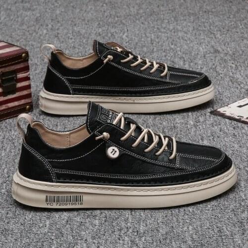 New Luxury Leather Men for Casual Sneakers Man Light Tennis Shoes Male Fashion Brand Designer White Leather Sports Shoes