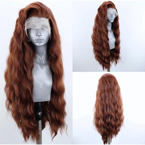 Straight Wigs for Black Women Lace Wigs Long Black Wig Straight Synthetic Wig Heat Resistant Fiber 180% Density Natural Hairline