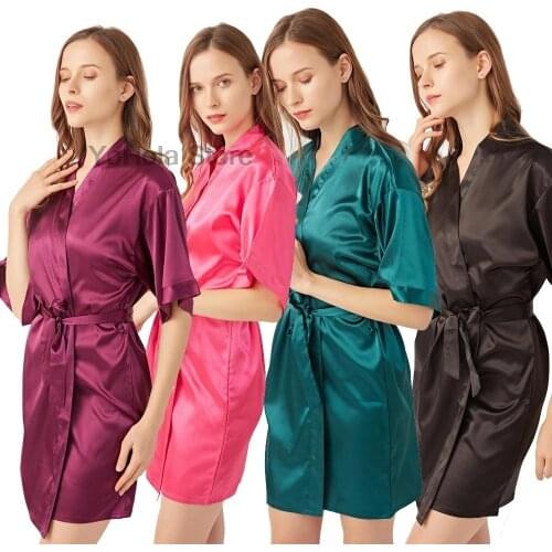 Fashion Girls Stain Milk Pajamas Women Solid Kimono Sleepwear Toddler Bathrobes for Birthday Party Adult Family Matching Clothes